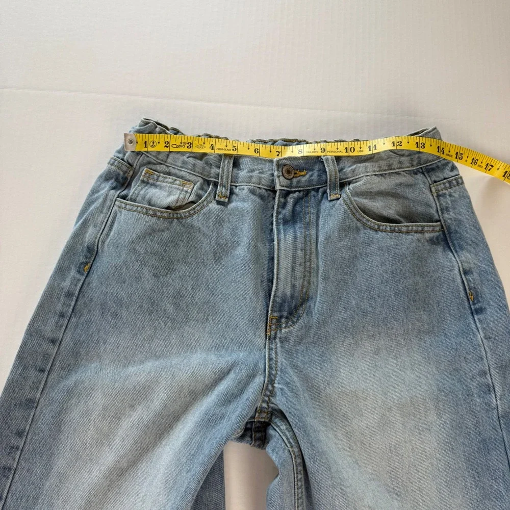 J. Galt Shanghai Light Wash Wide Leg Baggy‎ Jeans High Rise Size Small